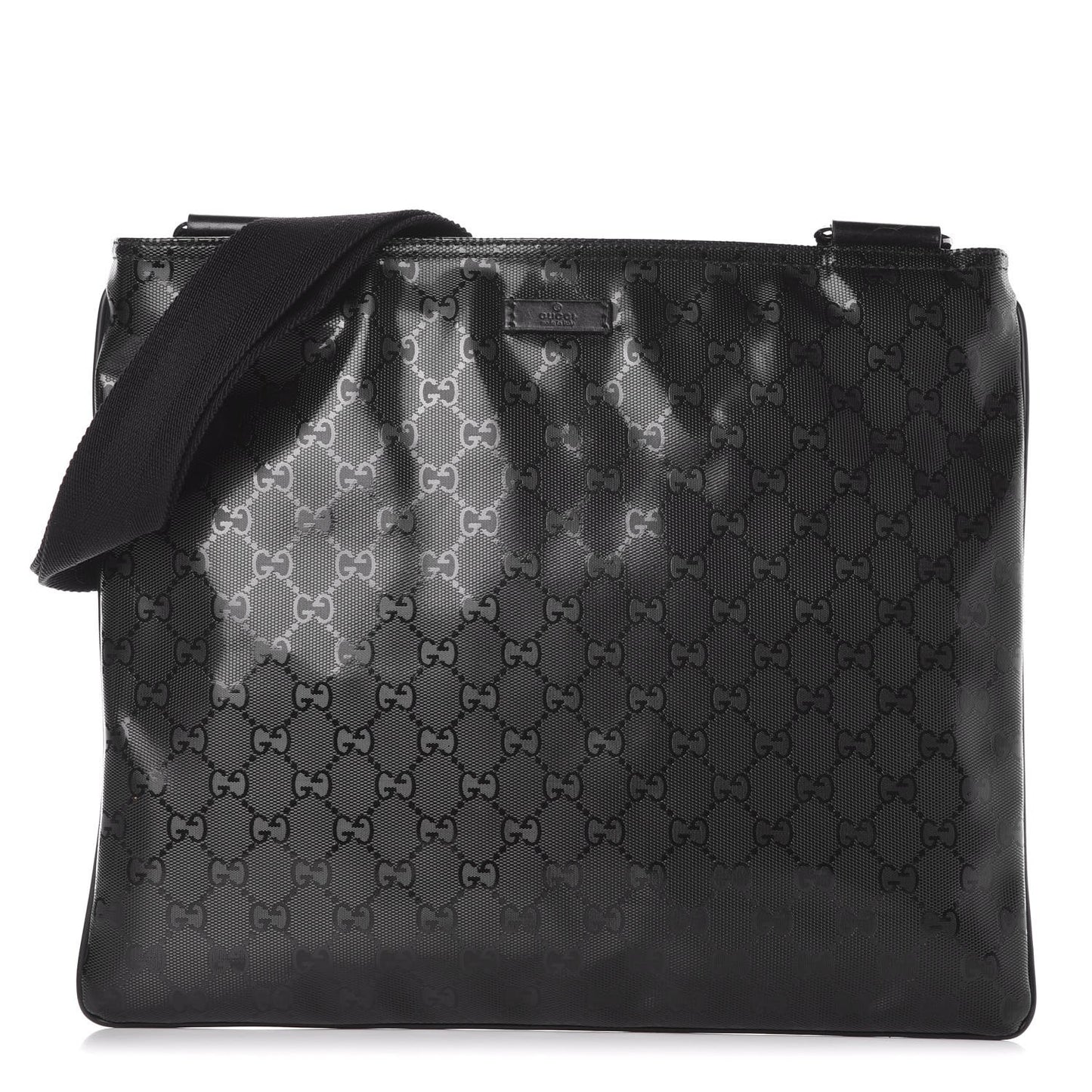 Imprime Monogram Medium Flat Messenger Bag Black