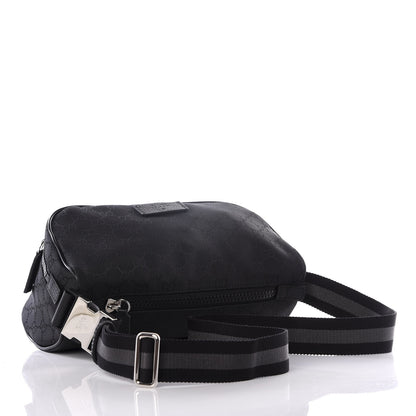 Gucci Nylon Monogram Fanny Pack Belt Bag Black 2 of 9