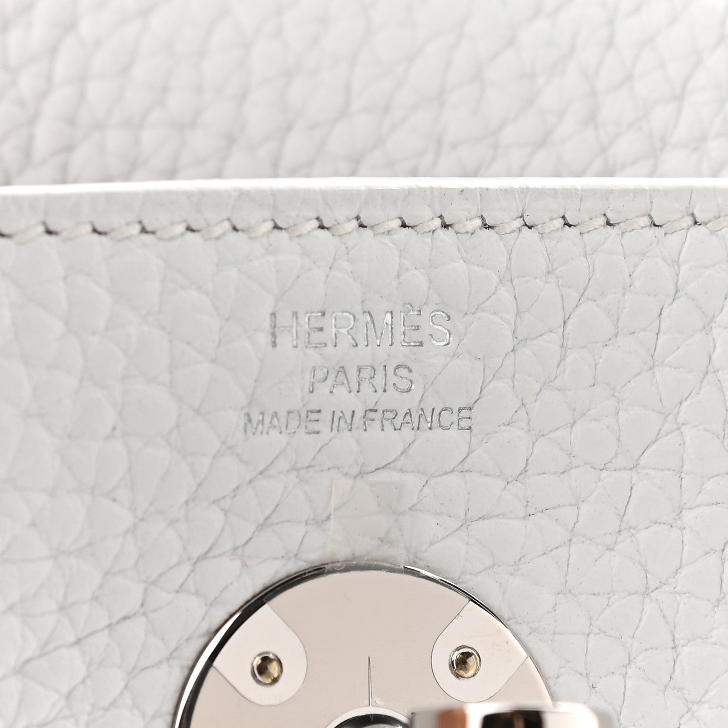 Hermes Taurillon Clemence Lindy 26 White 6 of 9