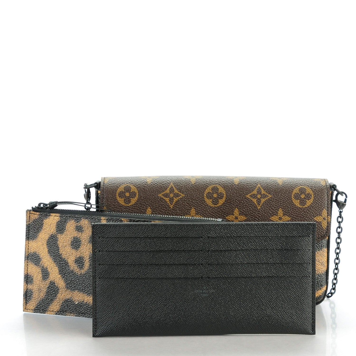 Louis Vuitton Monogram Animal Print Pochette Felicie Chain Wallet 6 of 8