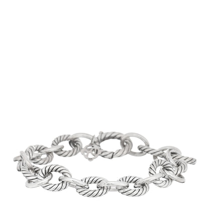 David Yurman Sterling Silver 10mm Medium Oval Link Bracelet 1 of 3