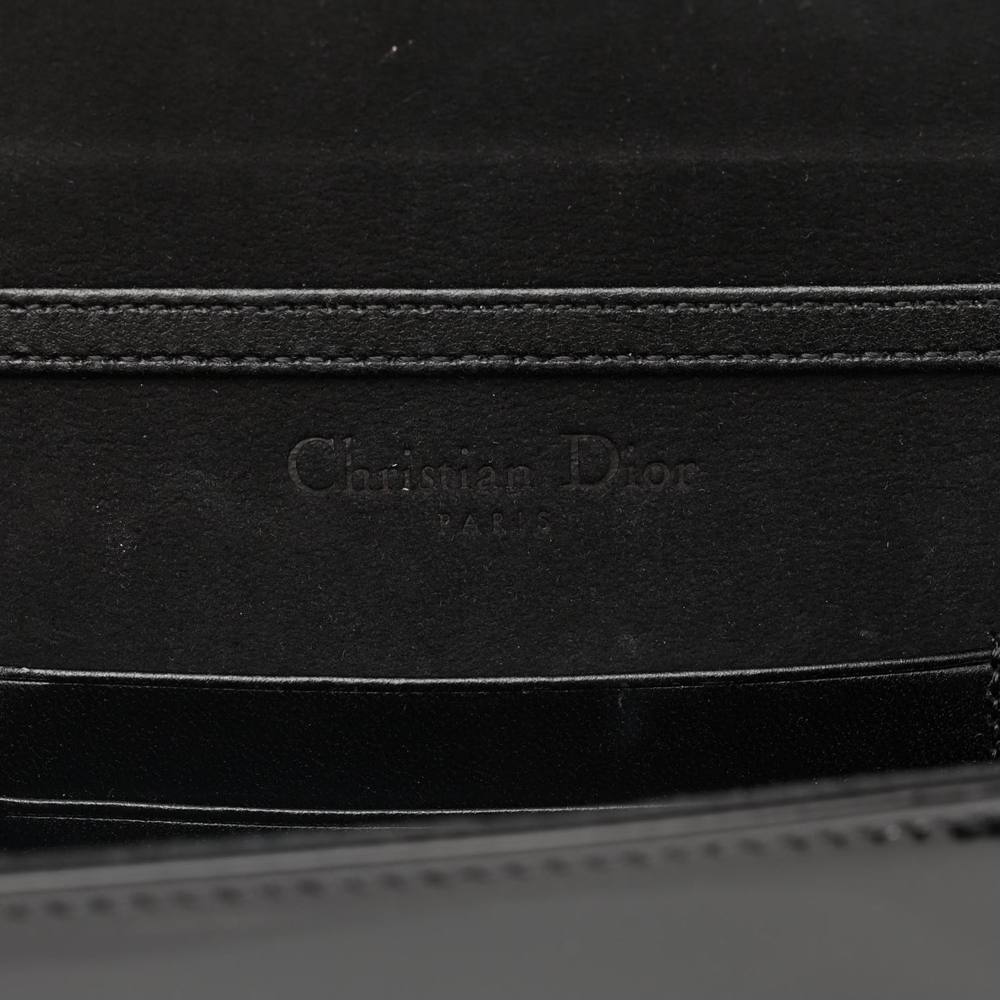 Patent Studded Diorama Flap Bag Black