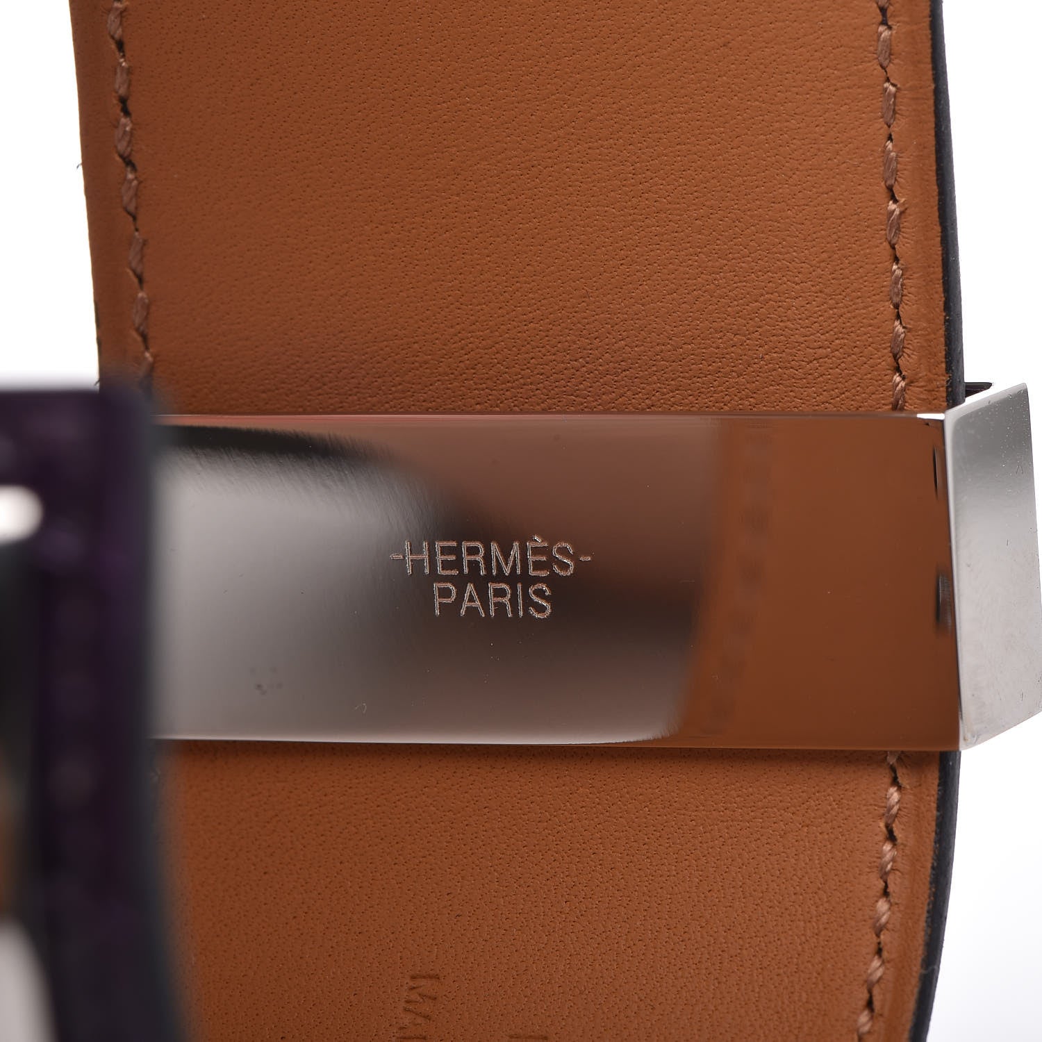 Hermes Shiny Alligator Collier De Chien CDC Bracelet T2 Amethyst 4 of 7