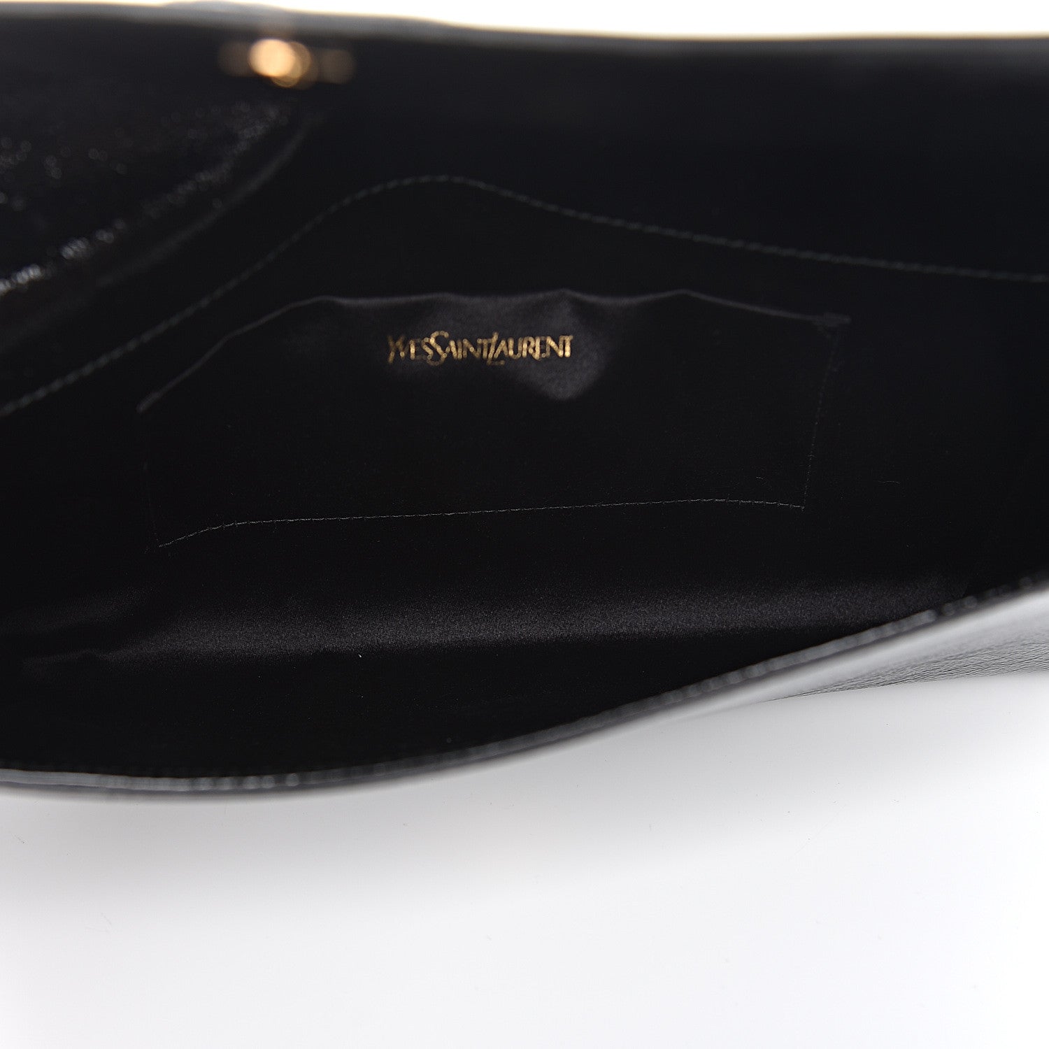 Saint Laurent Textured Patent Monogram Large Belle De Jour Clutch Black 7 of 10