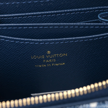 Louis Vuitton Denim Monogram Jacquard Zippy Coin Purse Bleu 6 of 9