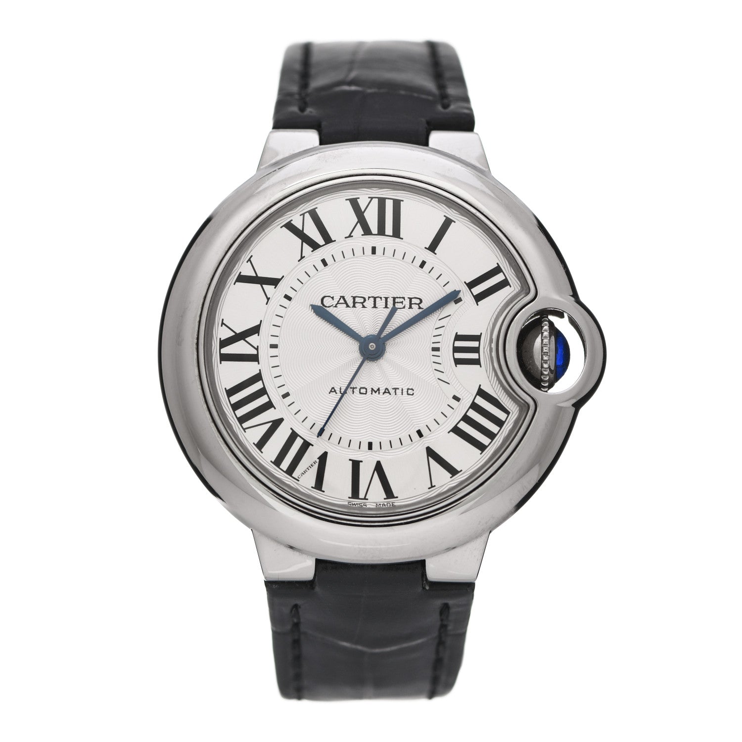 Cartier Stainless Steel Alligator 33mm Ballon Bleu De Cartier Automatic Watch 1 of 5