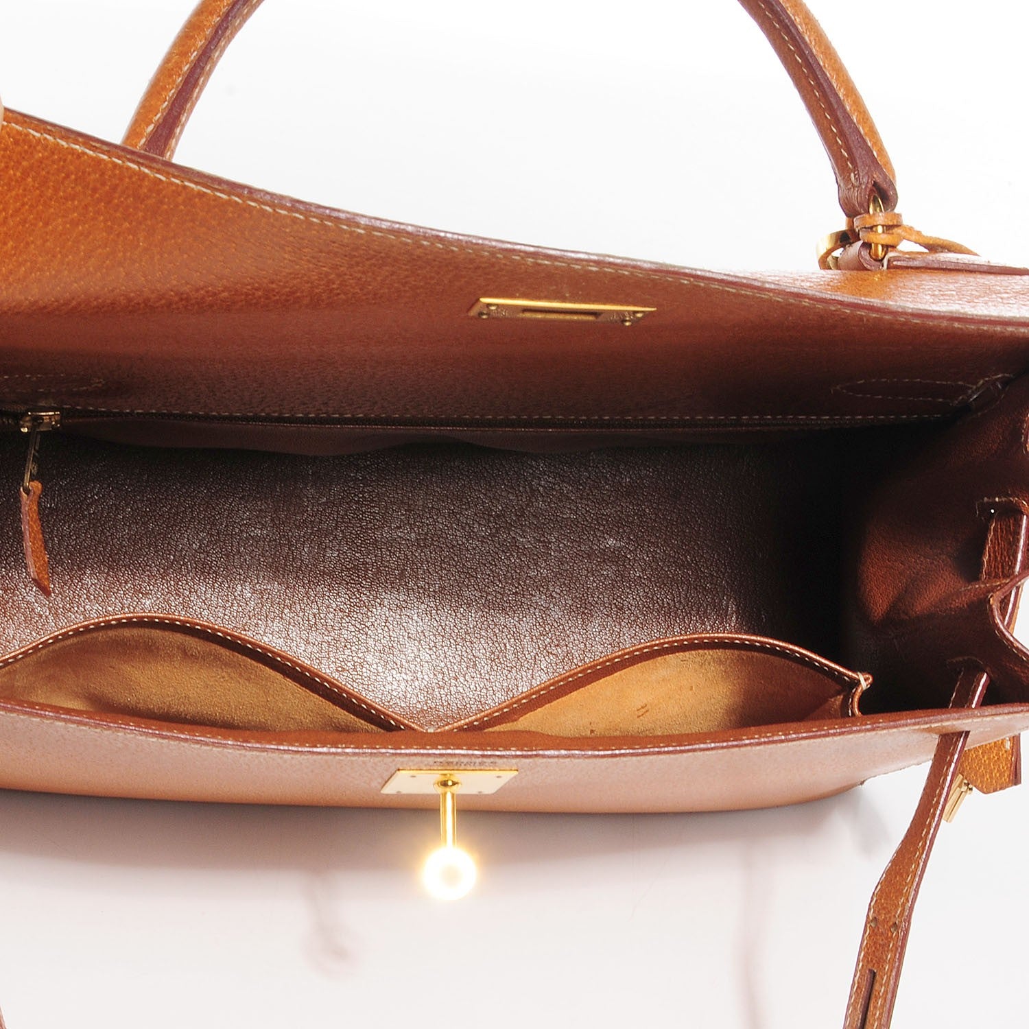 Hermes Peau Porc Kelly Sellier 32 Gold 2 of 28