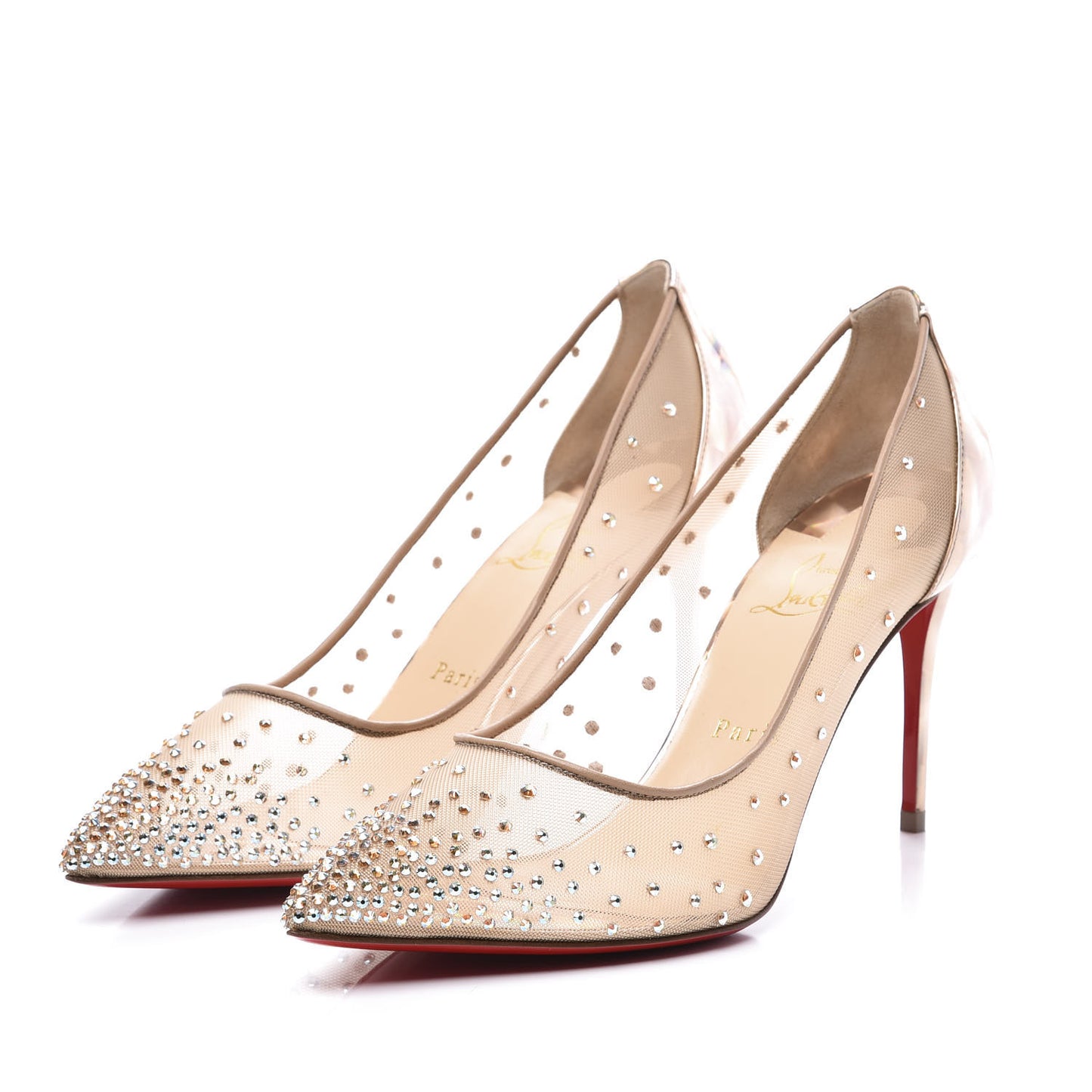 Crystal Strass Follies 85 Pumps 39.5 Gold