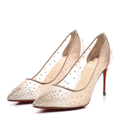 Christian Louboutin Crystal Strass Follies 85 Pumps 39.5 Gold 2 of 10