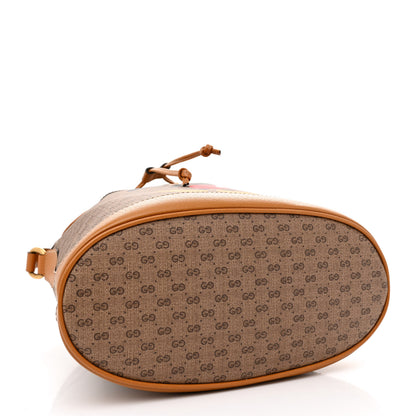Gucci X DISNEY Mini Vintage GG Supreme Monogram Bucket Bag Beige Vintage Sun Oil 4 of 11