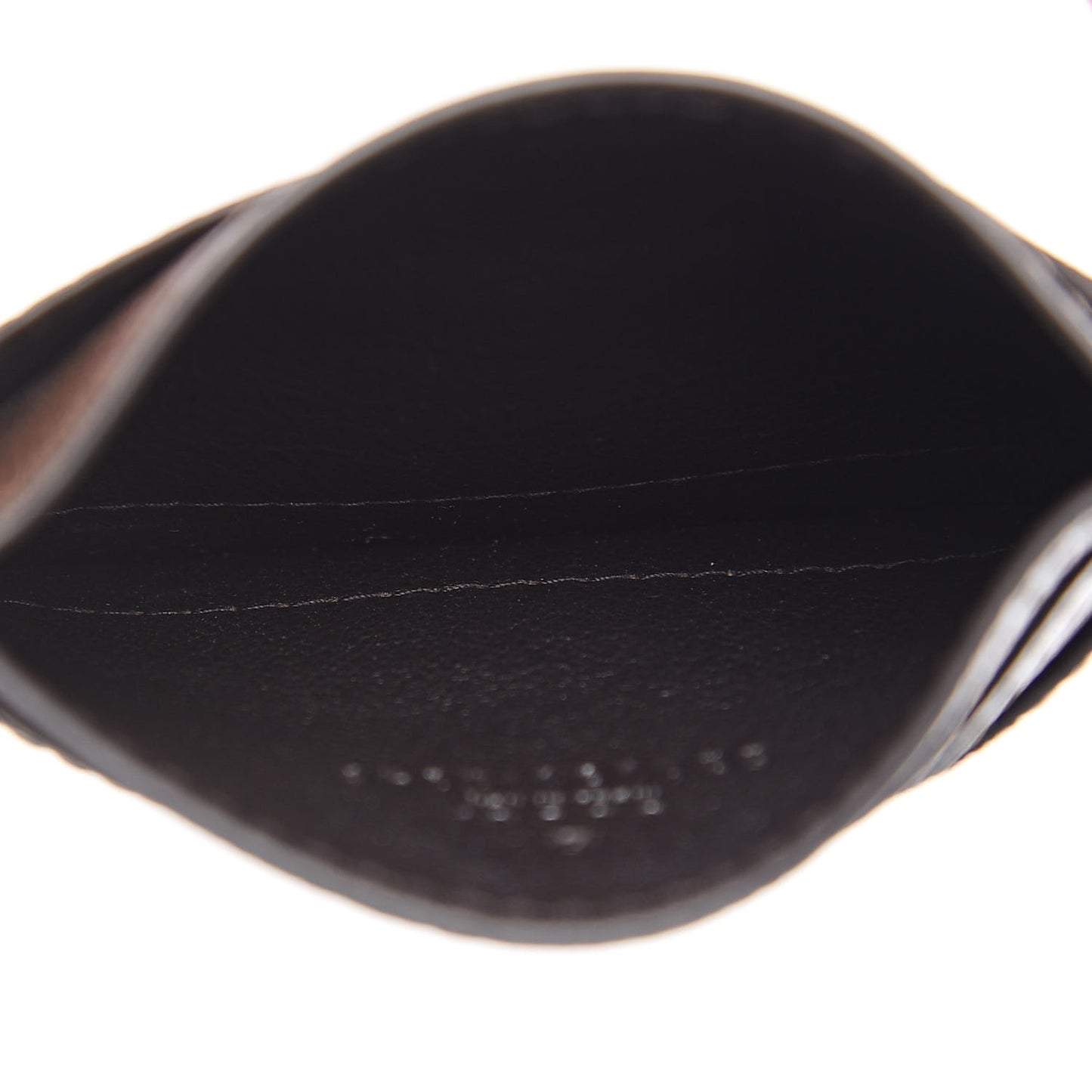 GG Supreme Monogram Ophidia Card Holder Brown