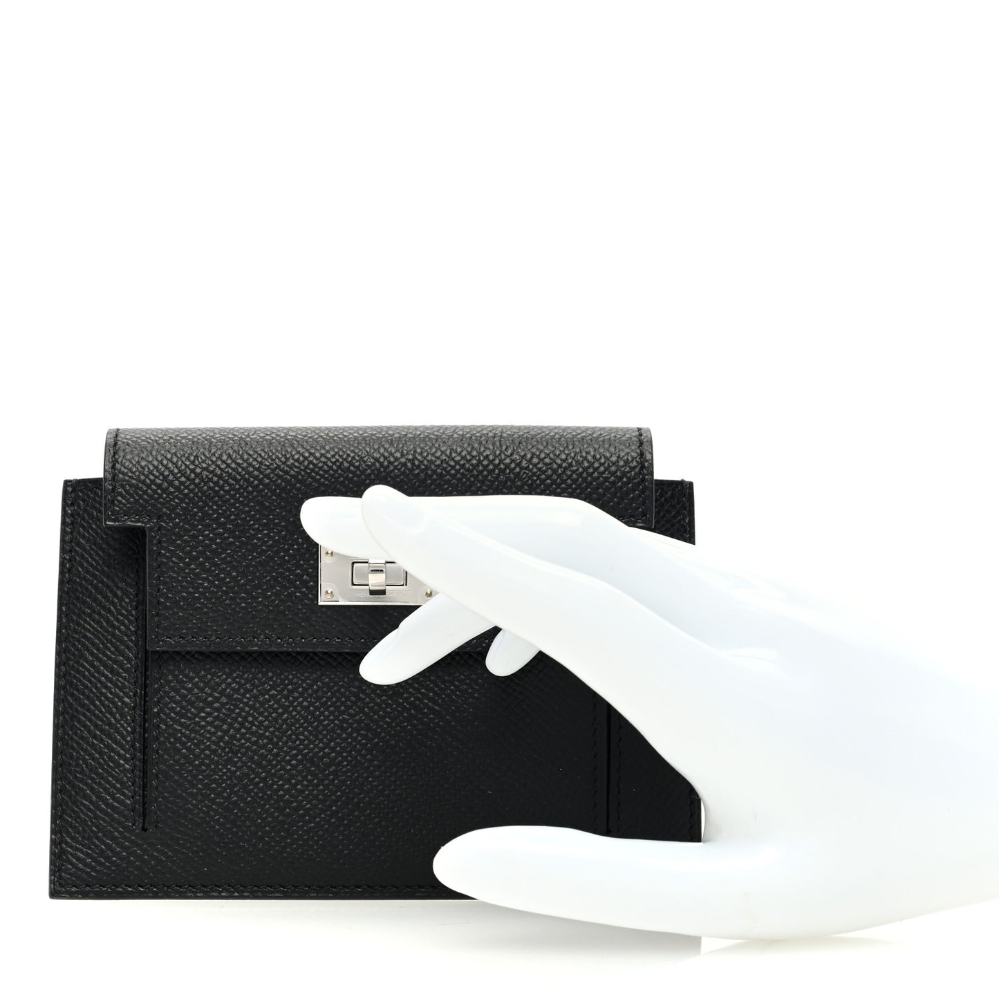 Epsom Kelly Pocket Compact Wallet Black