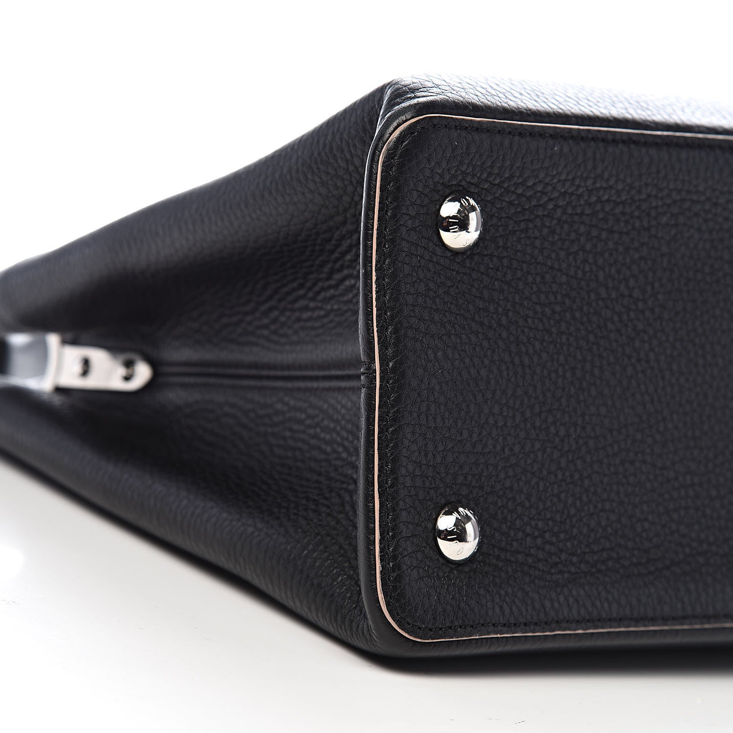 Louis Vuitton Taurillon Capucines MM Black Petale 8 of 10