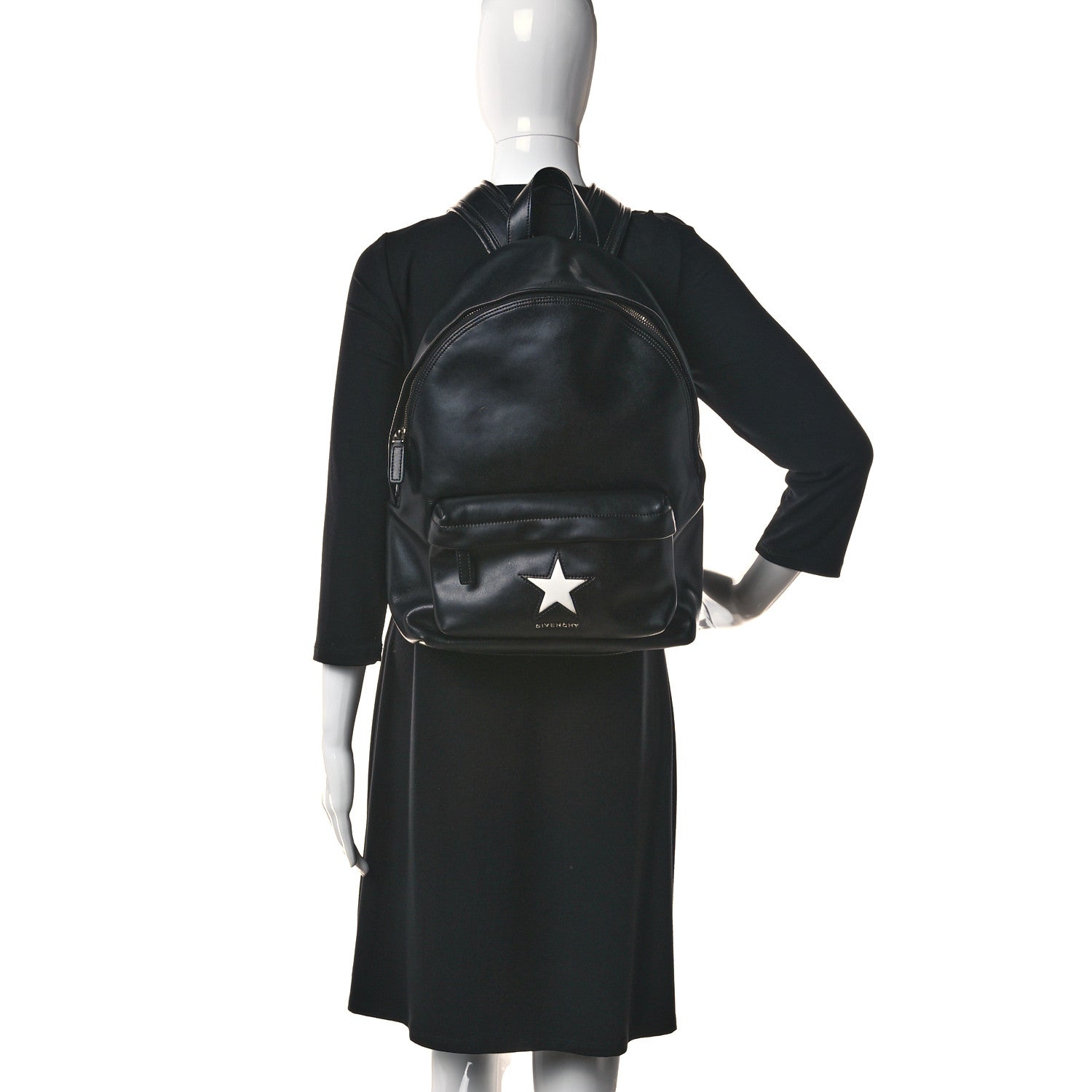 Givenchy Calfskin Star Backpack Black White 2 of 12