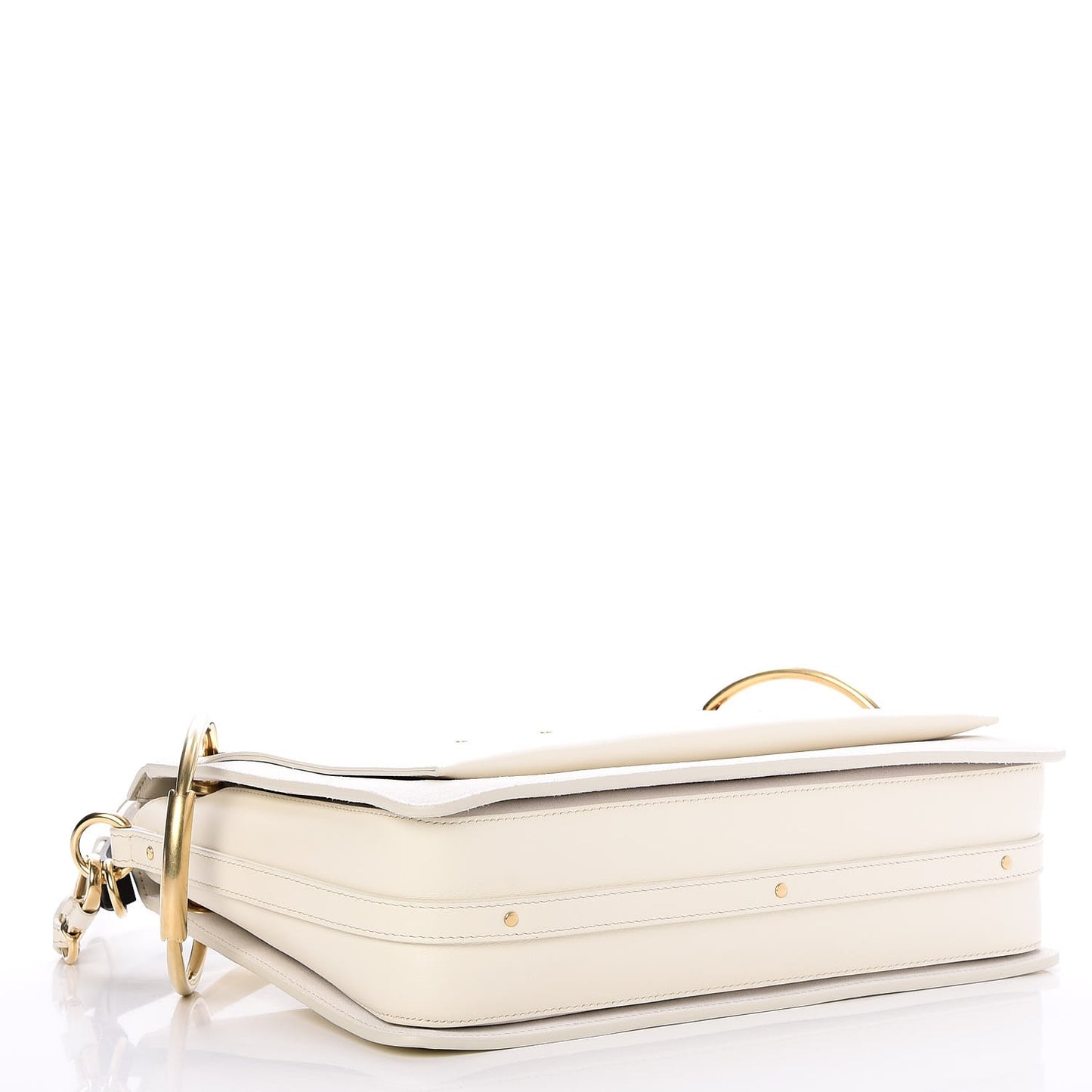 Calfskin Medium Roy Bag Natural White