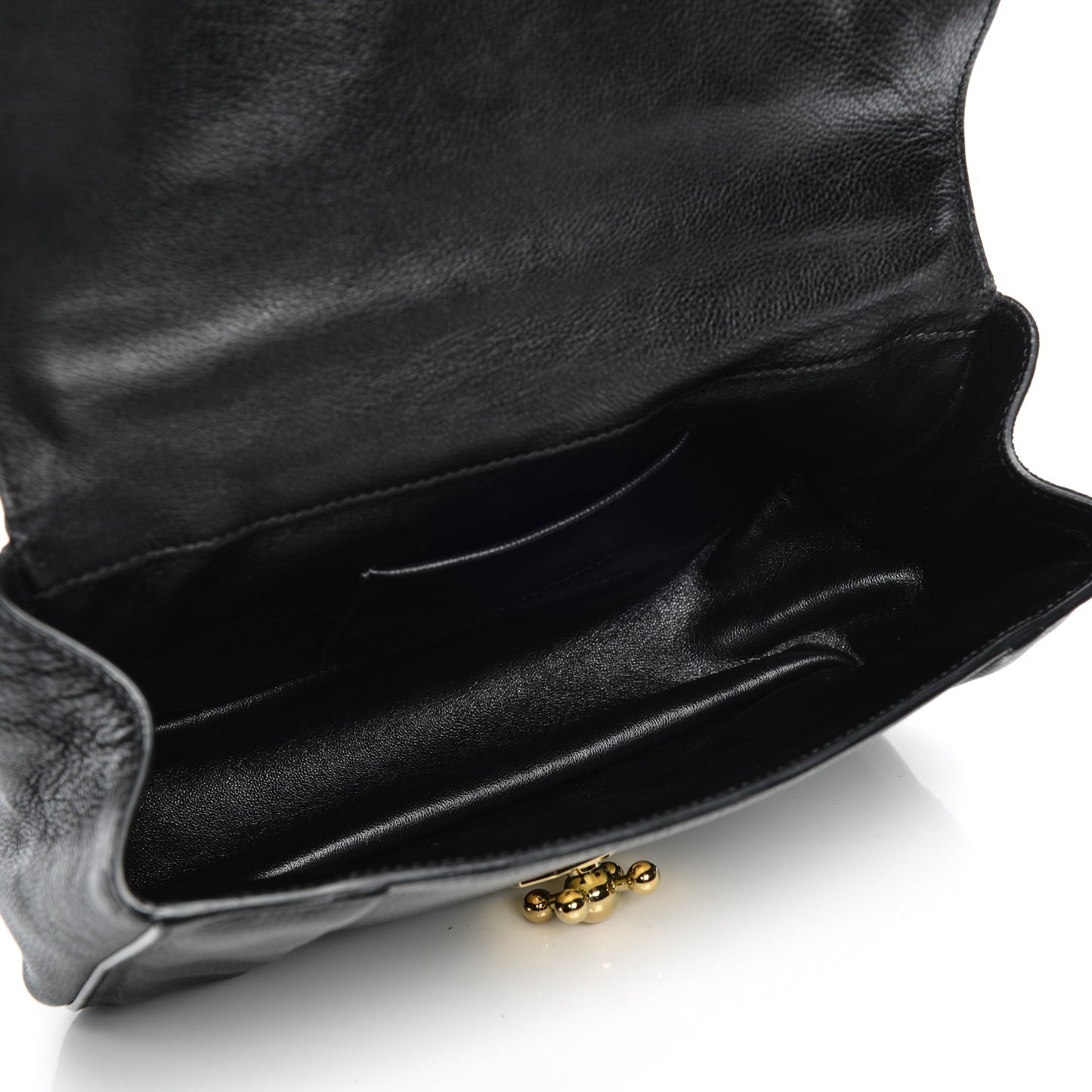Calfskin Medium Elsie Shoulder Bag Black
