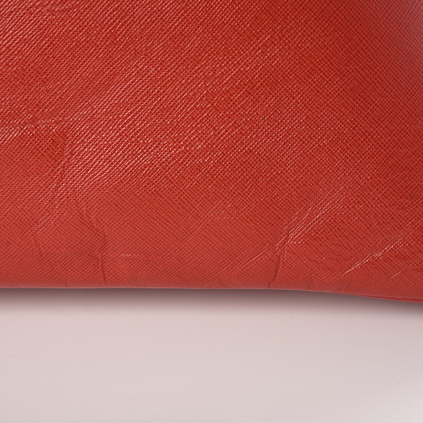 Saffiano Frame Bowler Red