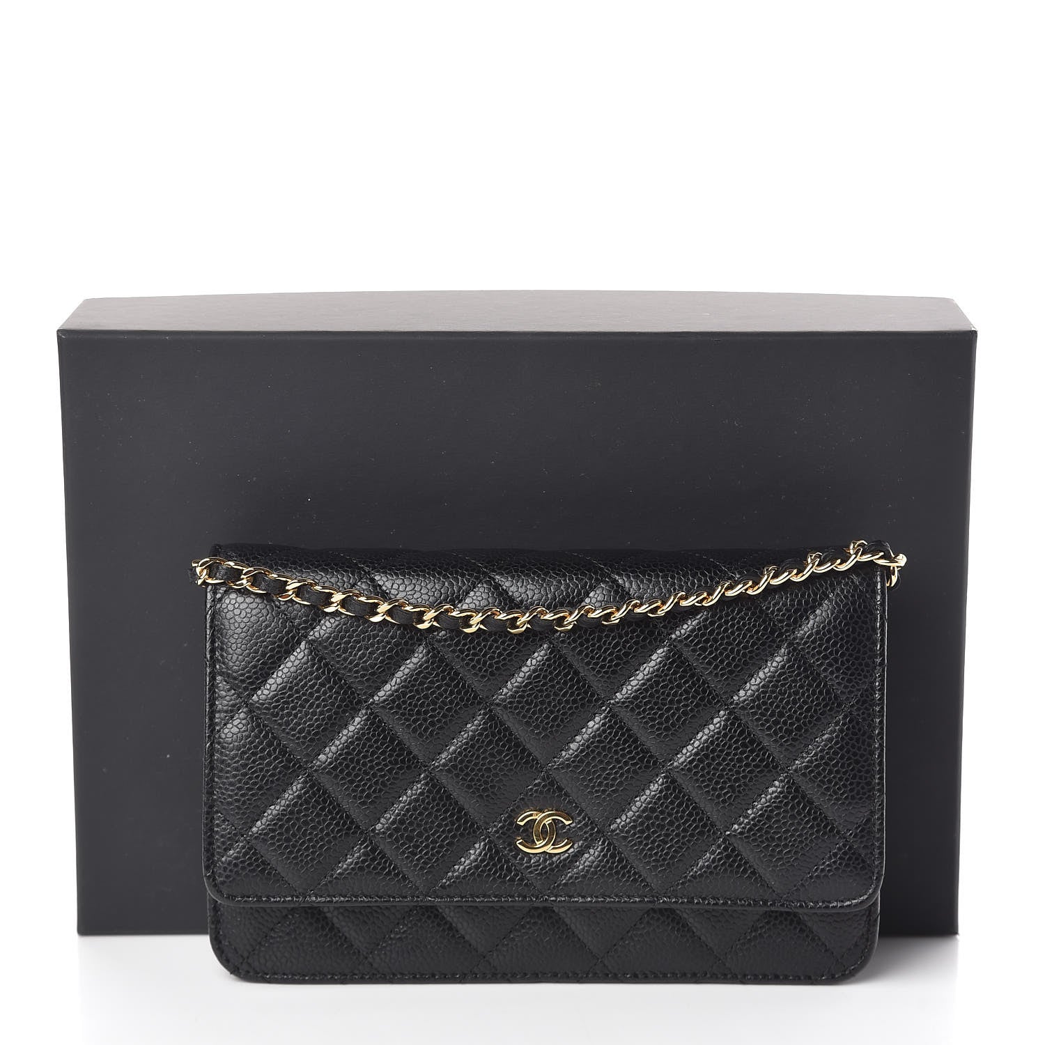 Chanel Caviar Quilted Wallet On Chain WOC Black 12 of 12