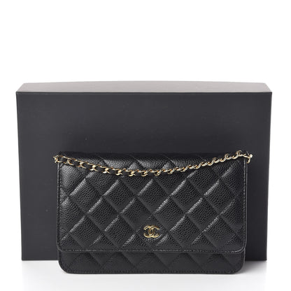 Chanel Caviar Quilted Wallet On Chain WOC Black 12 of 12