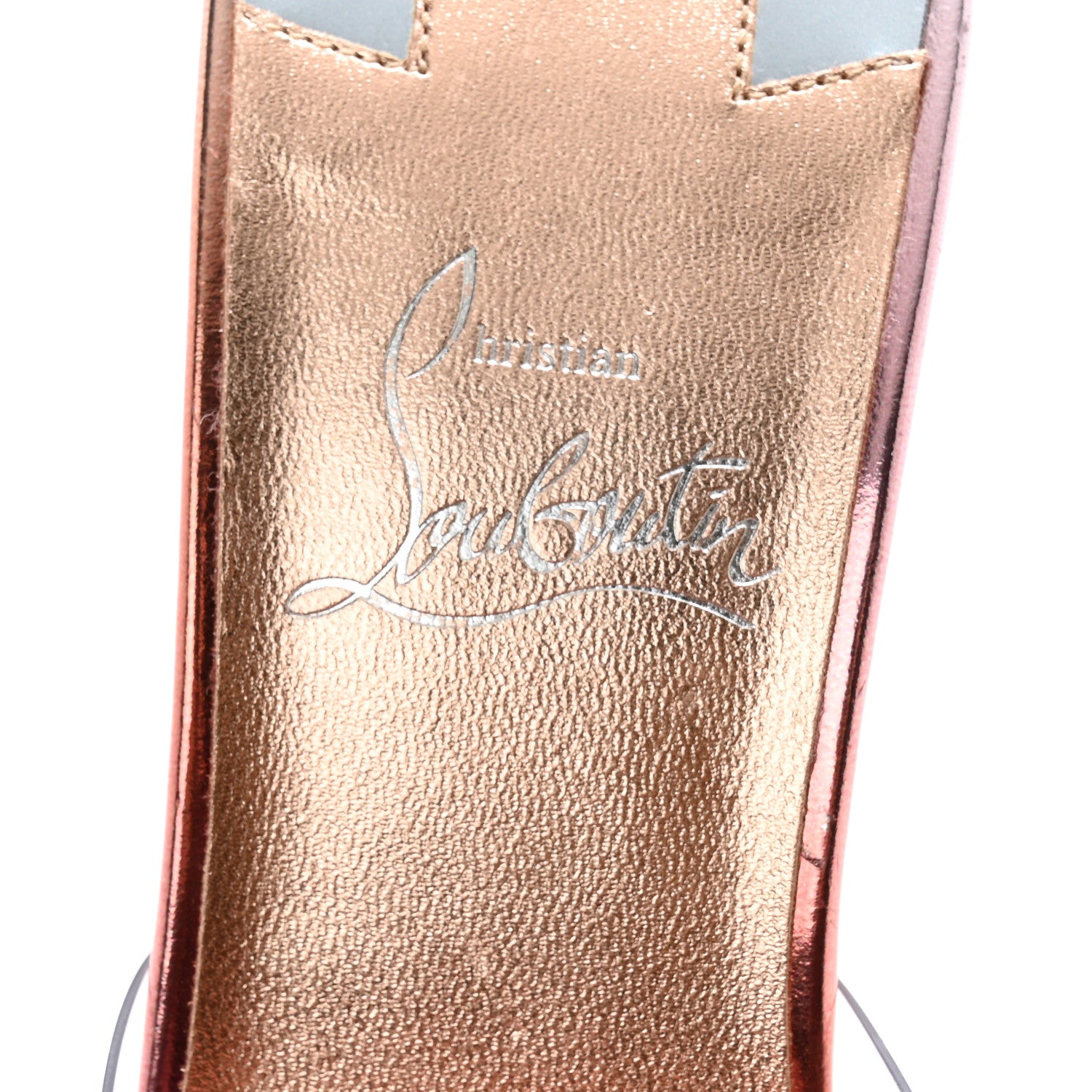 Christian Louboutin PVC Crystal Aqua Strass 80 Mules 38.5 Silver Multicolor 6 of 9