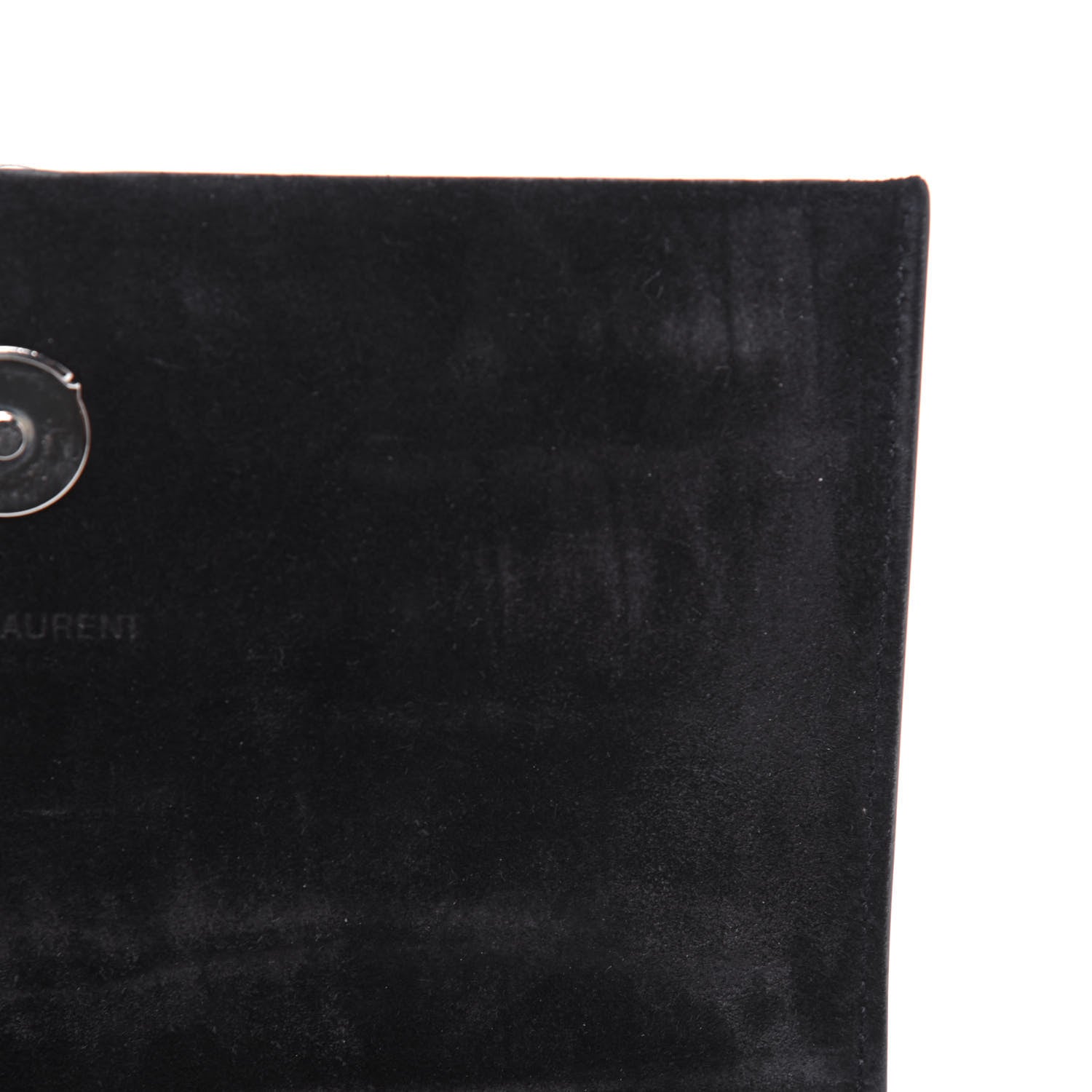 Saint Laurent Calfskin Crocodile Embossed Monogram Small Kate Tassel Satchel Black 9 of 14