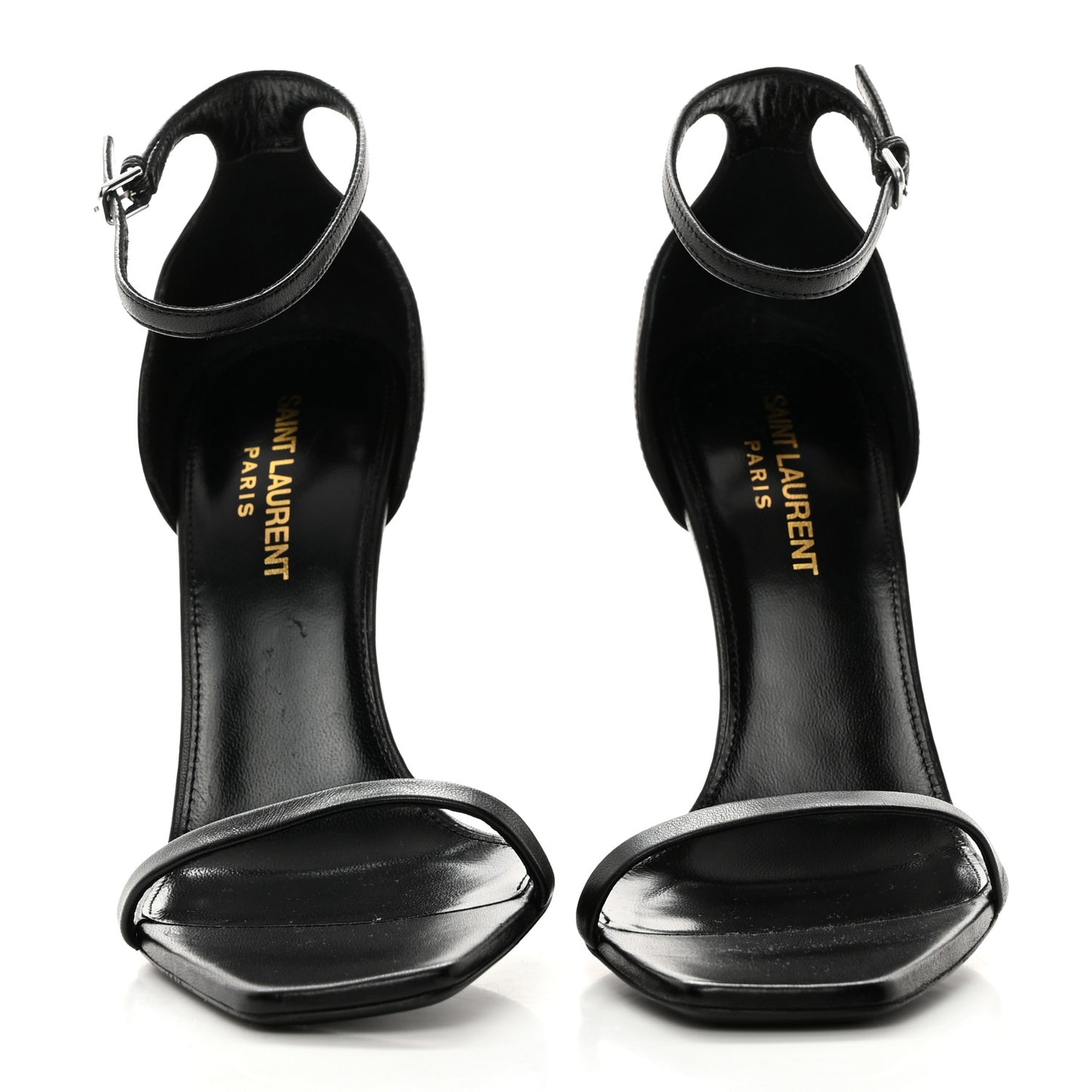 Calfskin Opyum 110 Sandals 37 Black Silver