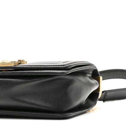 Chanel Metallic Crumpled Goatskin Small Boy Flap Black Gold 10 of 10