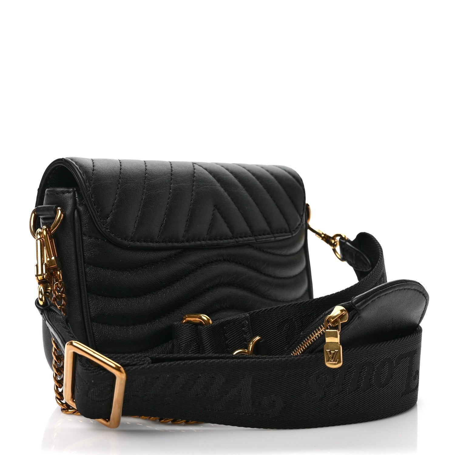 Louis Vuitton Calfskin New Wave Multi Pochette Black 4 of 9