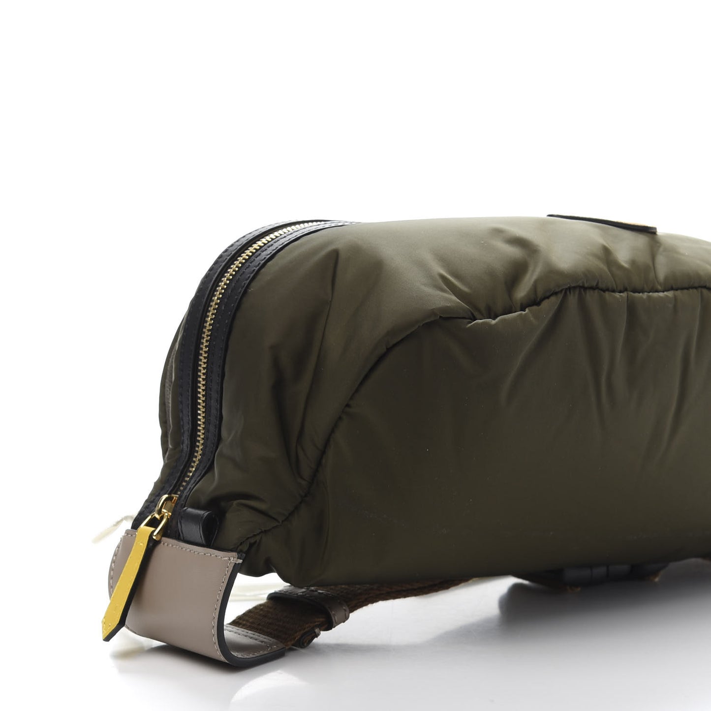 Nylon Dolmias Vitello Grace FF Convertible Drawstring Backpack Military Brown Tortora