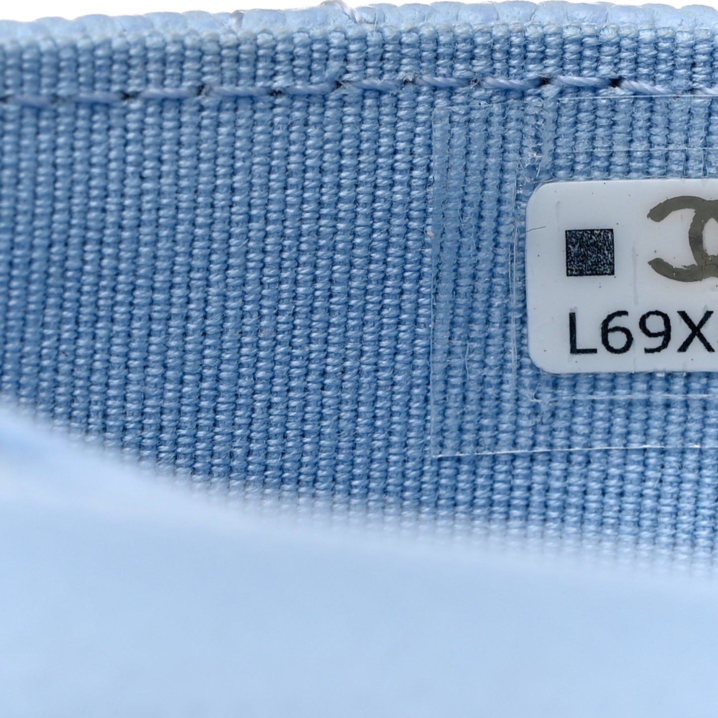 Caviar Quilted Flap Card Holder Wallet Light Blue
