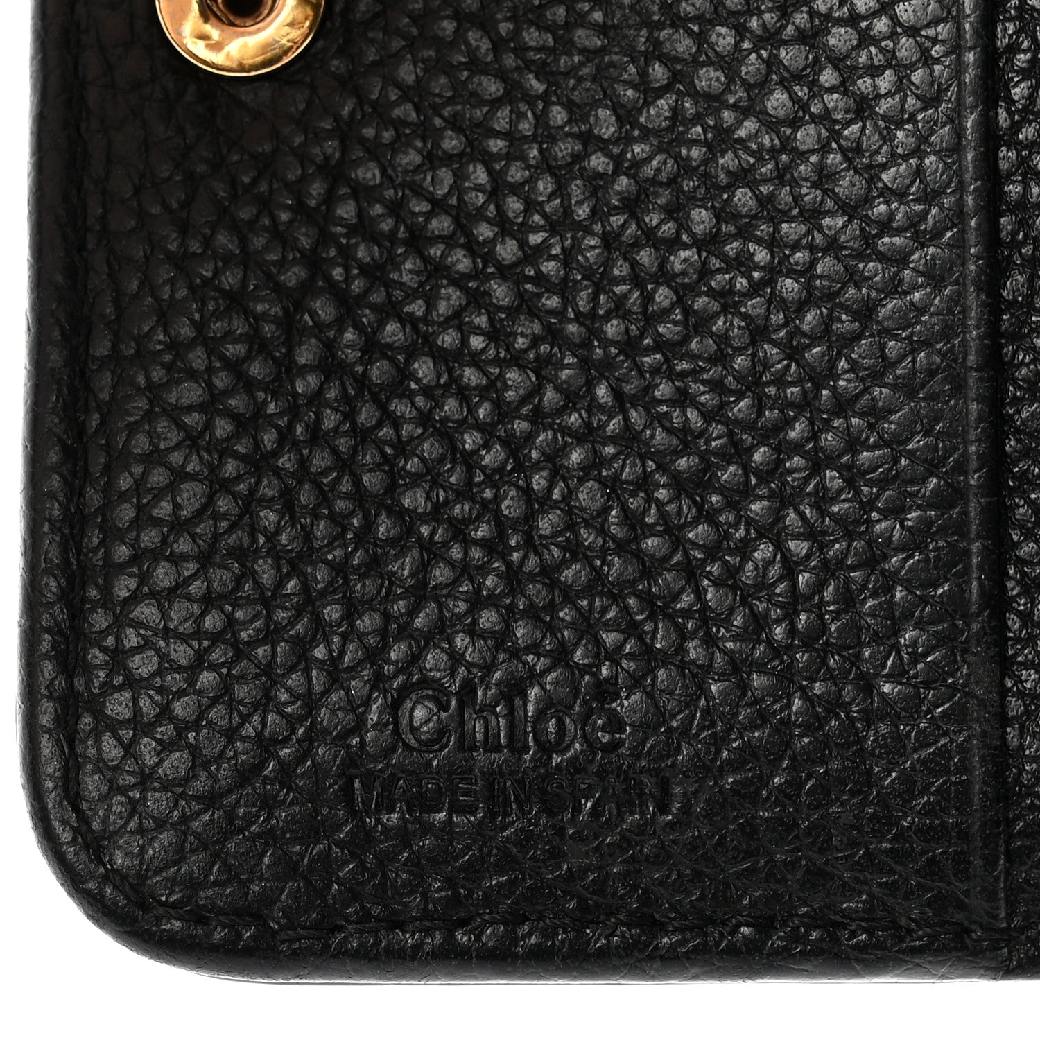 Chloe Grained Calfskin Compact Zip Around Wallet Black 6 of 7