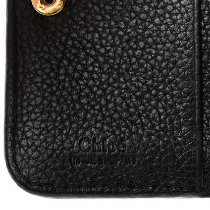 Chloe Grained Calfskin Compact Zip Around Wallet Black 6 of 7