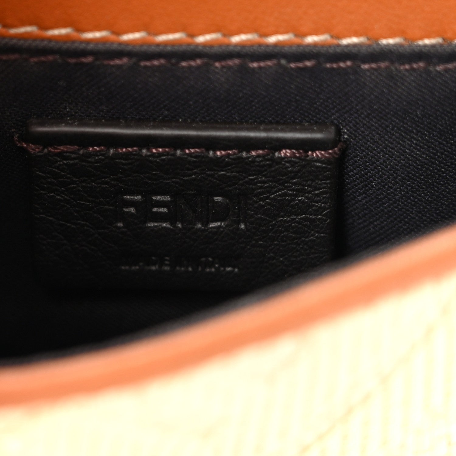 Fendi Raffia Vitello King Lucido FF Embroidered Nano Maxi Buckle Baguette Charm Alchemy Brandy 6 of 12