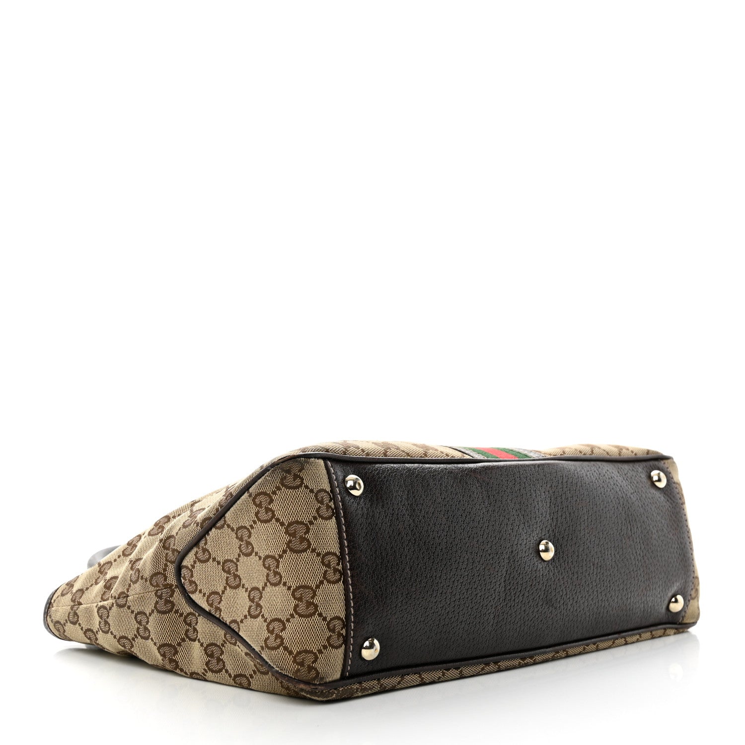 Gucci Monogram Web Tote Brown 4 of 17