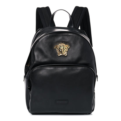 Versace Calfskin Palazzo Medusa Backpack Black 1 of 10