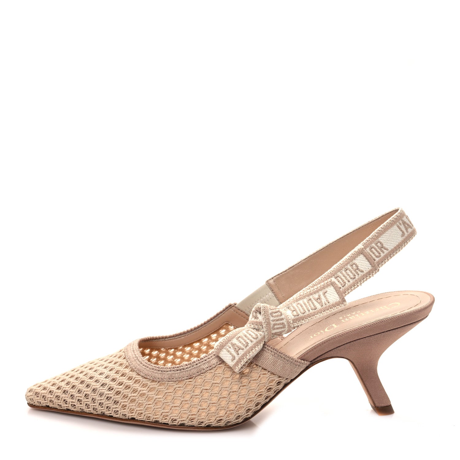 Christian Dior Micro Resille Ribbon J'Adior Slingback 65mm Pumps 39 Nude 1 of 8