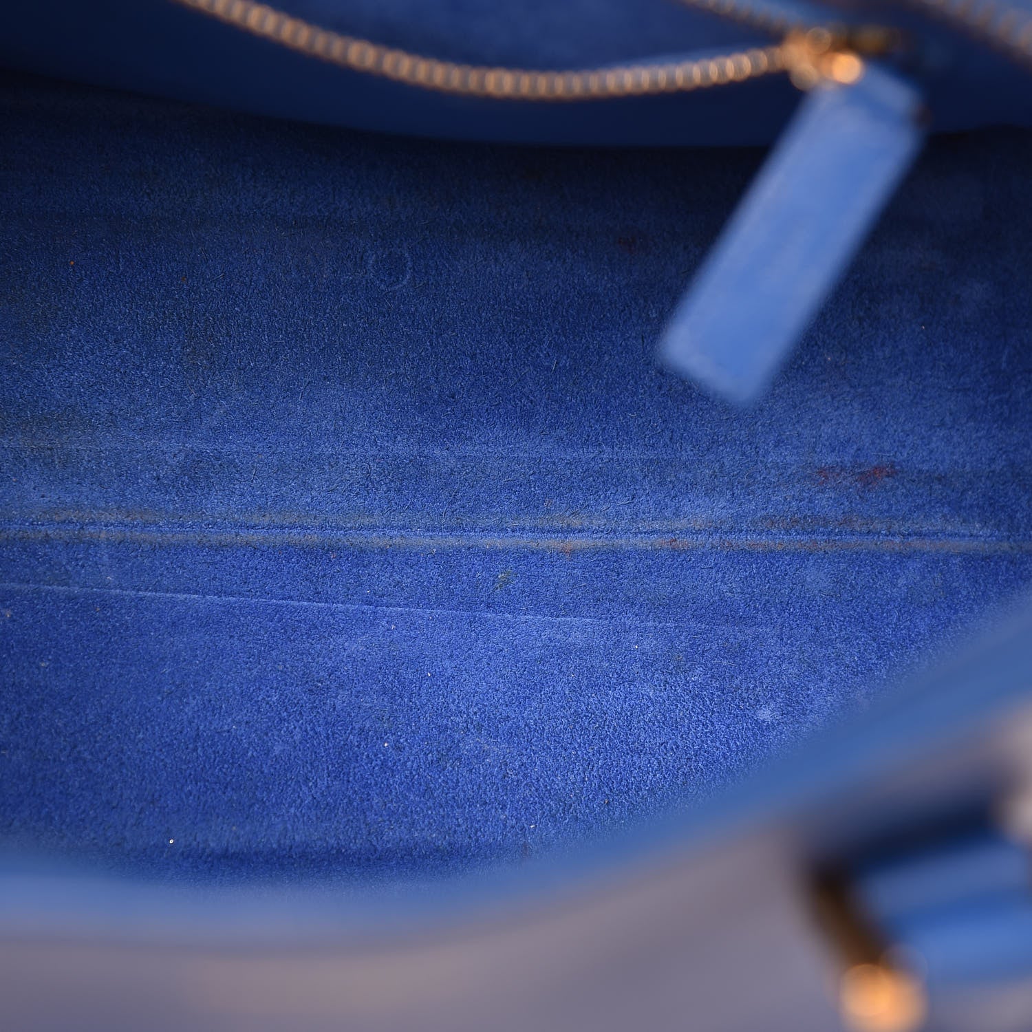 Saint Laurent Calfskin Small Monogram Cabas Blue Majorelle 10 of 16
