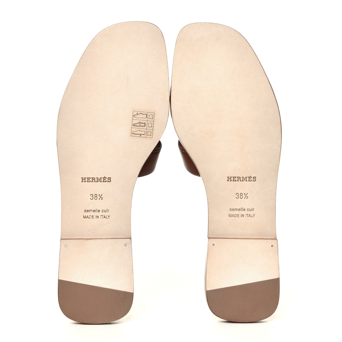 Box Calfskin Oran Sandals 38.5 Gold