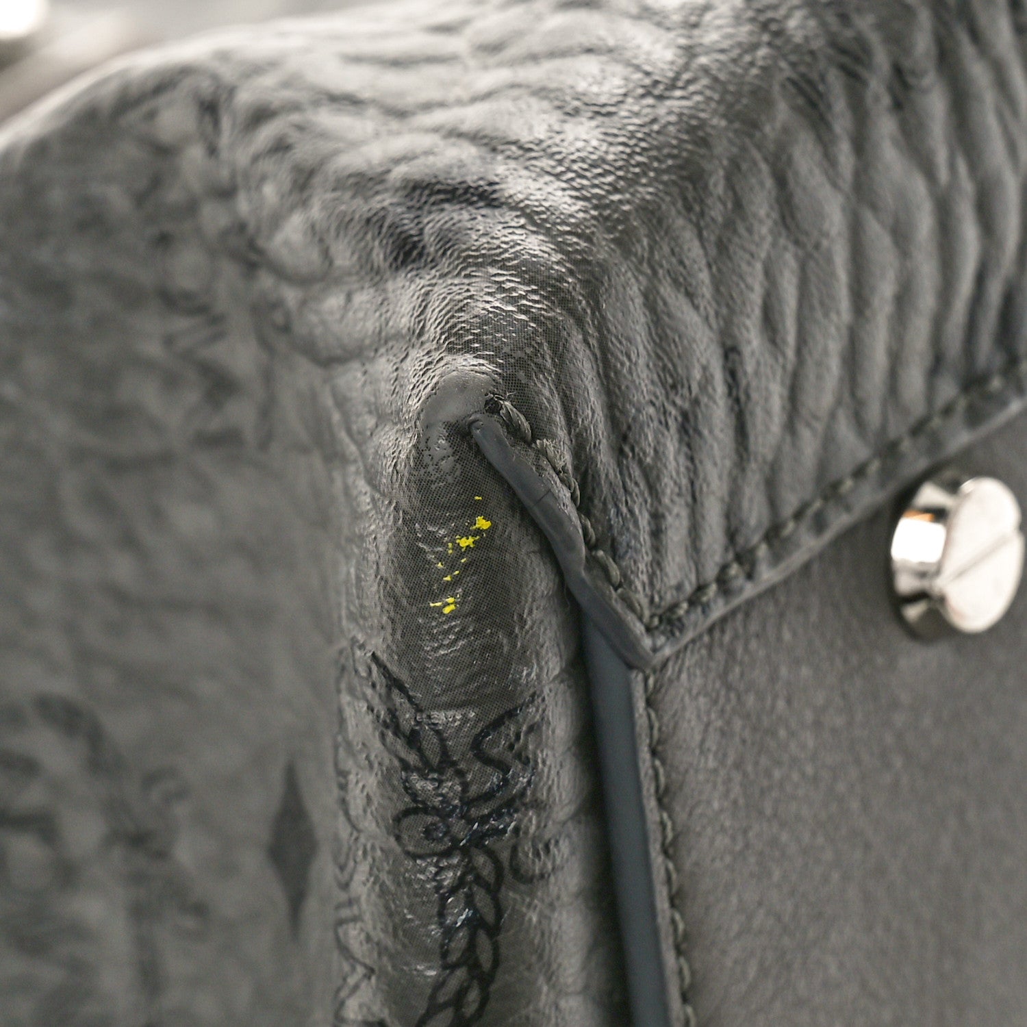 MCM Visetos Large Tote Grey 10 of 11