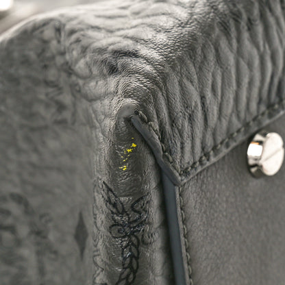 MCM Visetos Large Tote Grey 10 of 11