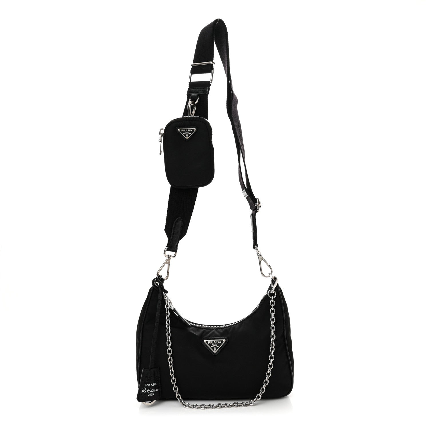 Prada Re-Nylon Saffiano Re-Edition 2005 Shoulder Bag Black 1 of 12