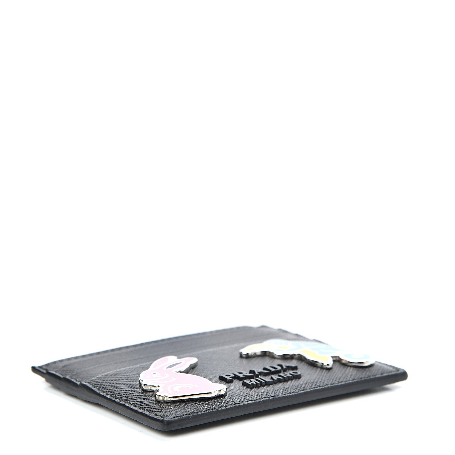Prada Saffiano Smalto Card Holder Black 4 of 8