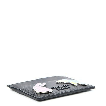 Prada Saffiano Smalto Card Holder Black 4 of 8