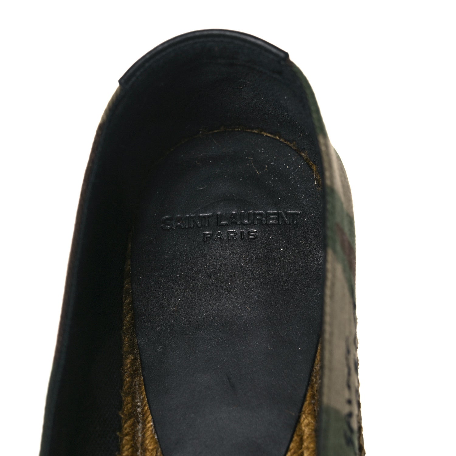 Saint Laurent Canvas Camouflage Espadrilles 41 Kaki Black 7 of 9