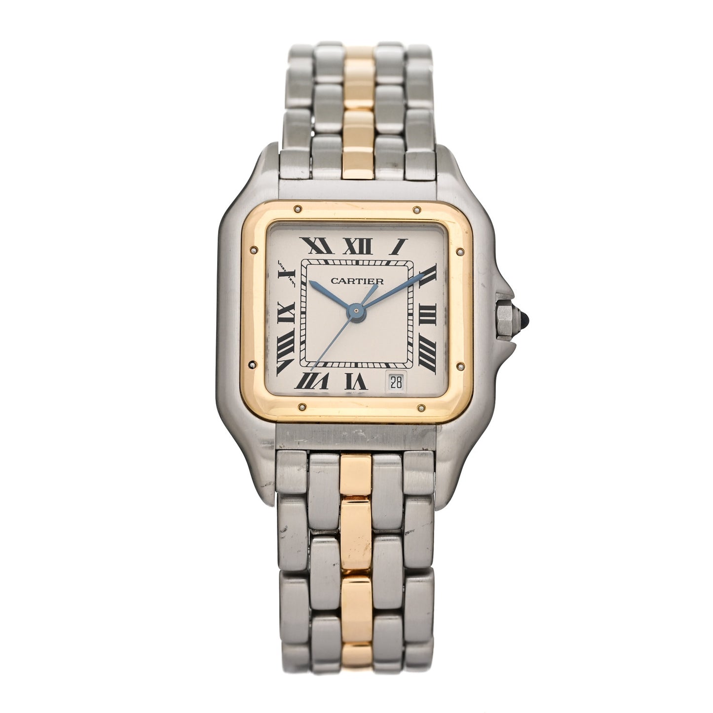 Stainless Steel 18K Yellow Gold 27mm Panthere Quartz Watch