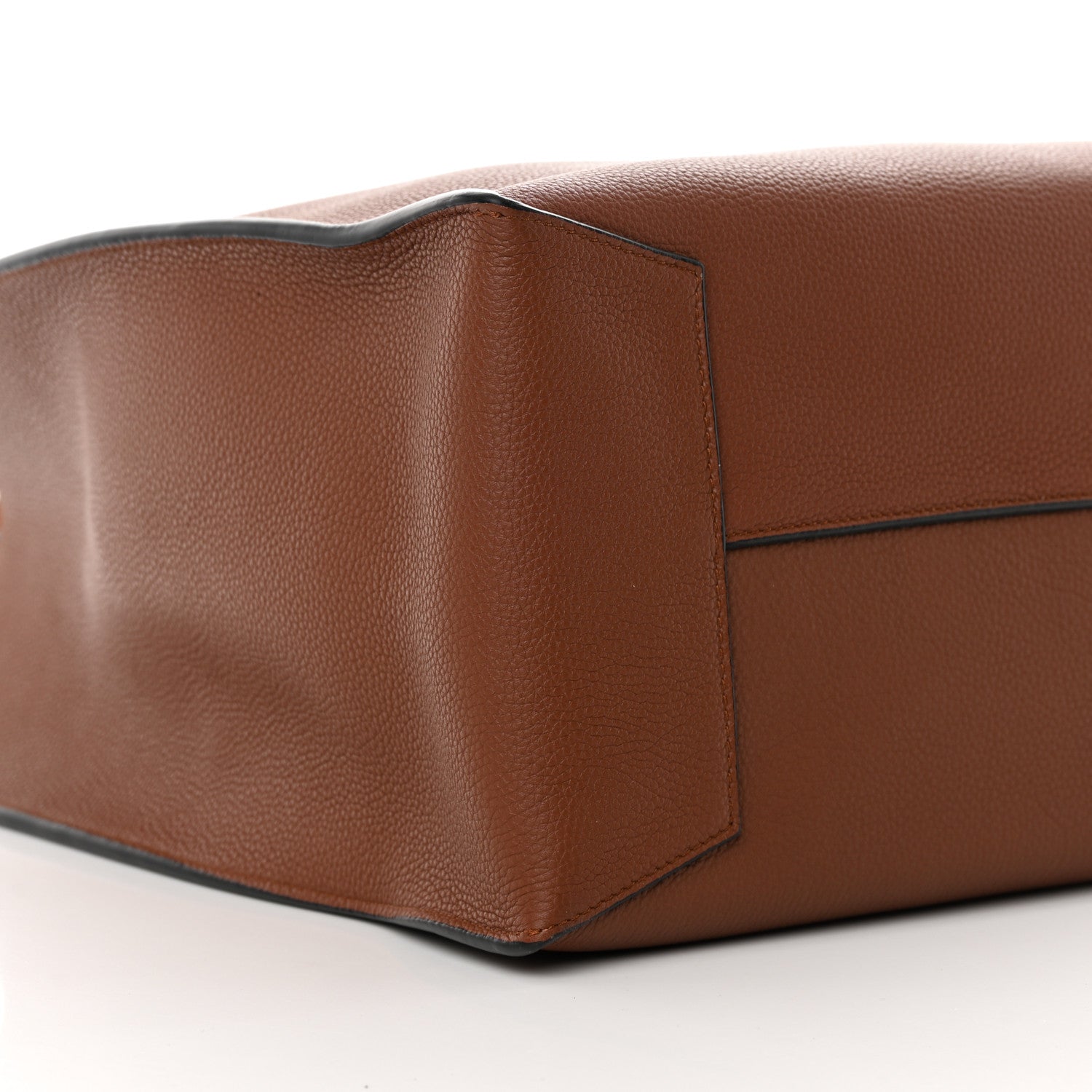 Loewe Grained Calfskin Buckle Tote Brown 9 of 11