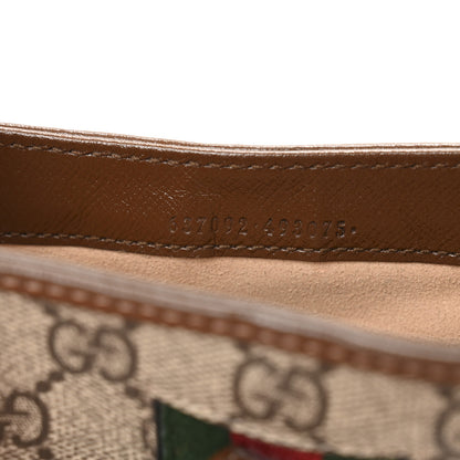 Gucci GG Supreme Monogram Azalea Calfskin Web Mini Jackie 1961 Hobo Beige Ebony Brown Sugar 7 of 12