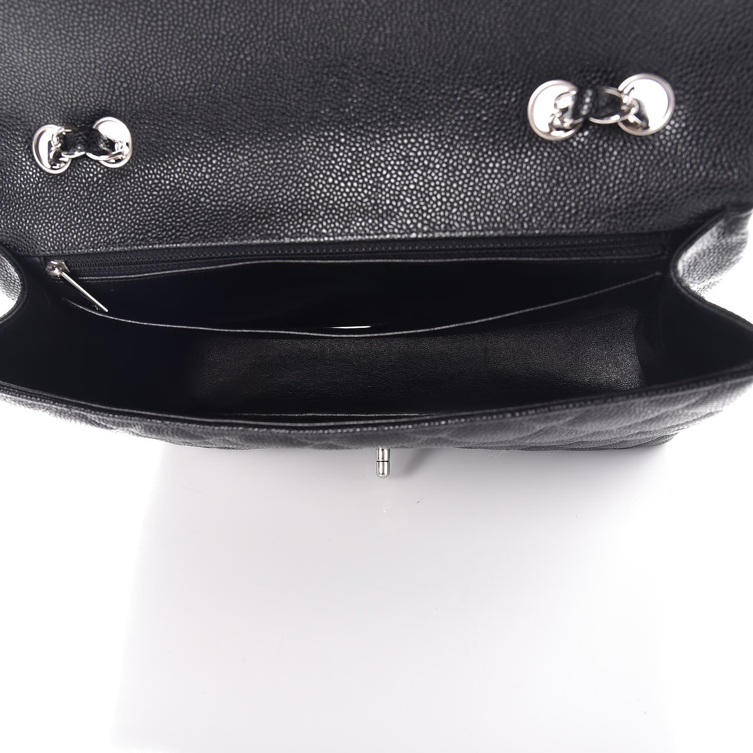 Chanel Caviar Quilted Jumbo Single Flap Black 5 of 10
