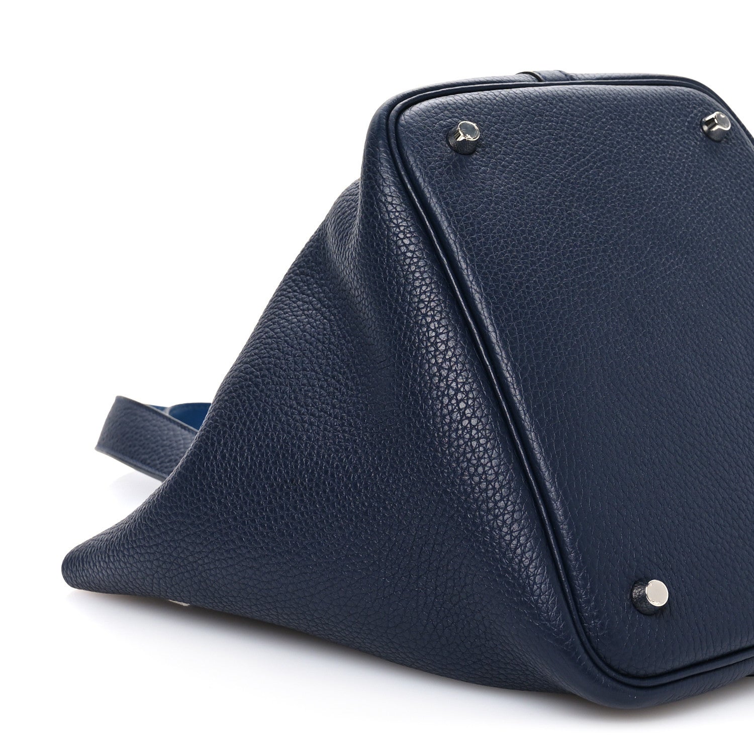 Hermes Taurillon Clemence Swift Eclat Picotin Lock 22 MM Bleu Nuit Bleu Zellige 9 of 10