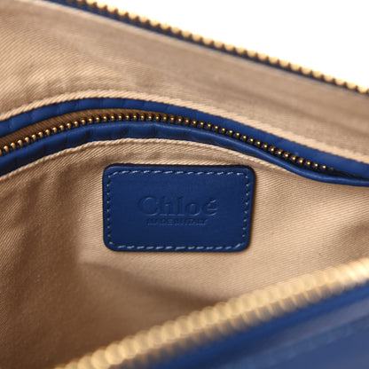 Chloe Smooth Calfskin Medium Marcie Metal Bar Trim Satchel Sea Water 8 of 10
